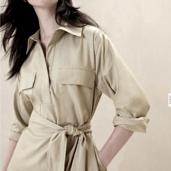 BANANA REPUBLIC TWILL UTILITY
MINI SHIRTDRESS - Picture 3 of 8